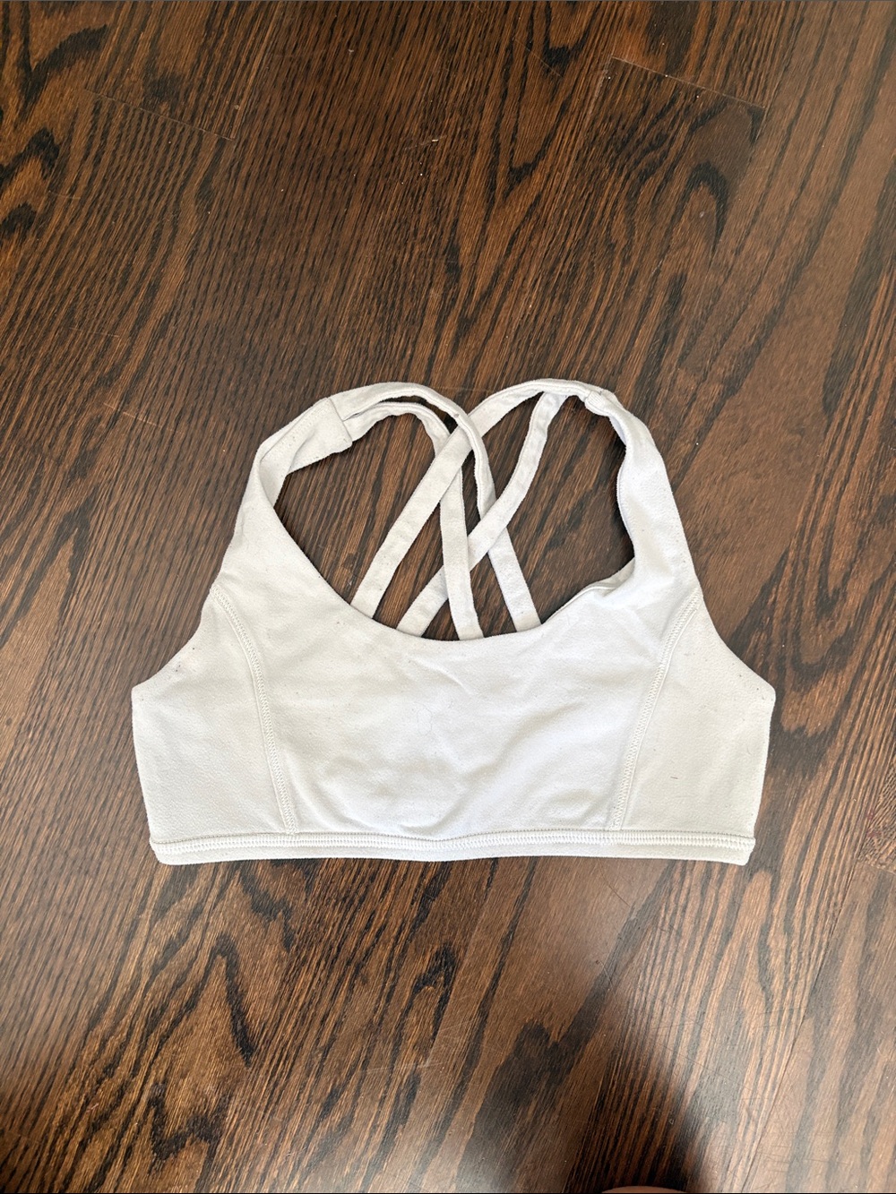 Ivivva White Strappy Crisscross Back Sports Bra
